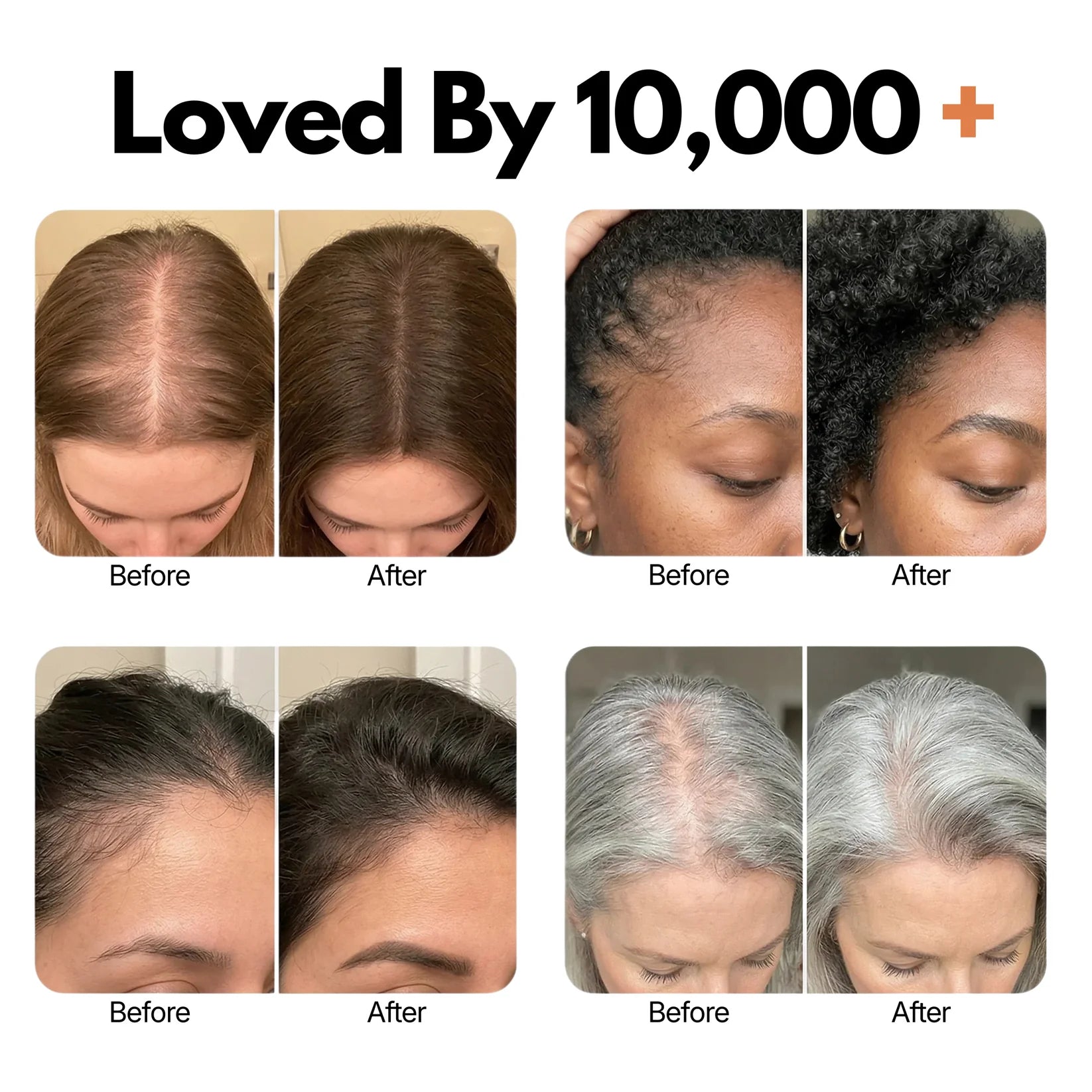 Four customers, before and after photos side by side